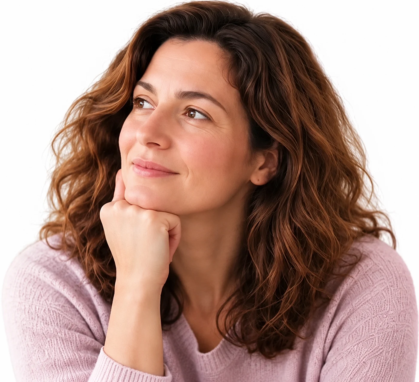 Mujer reflexionando durante un proceso de psicoterapia