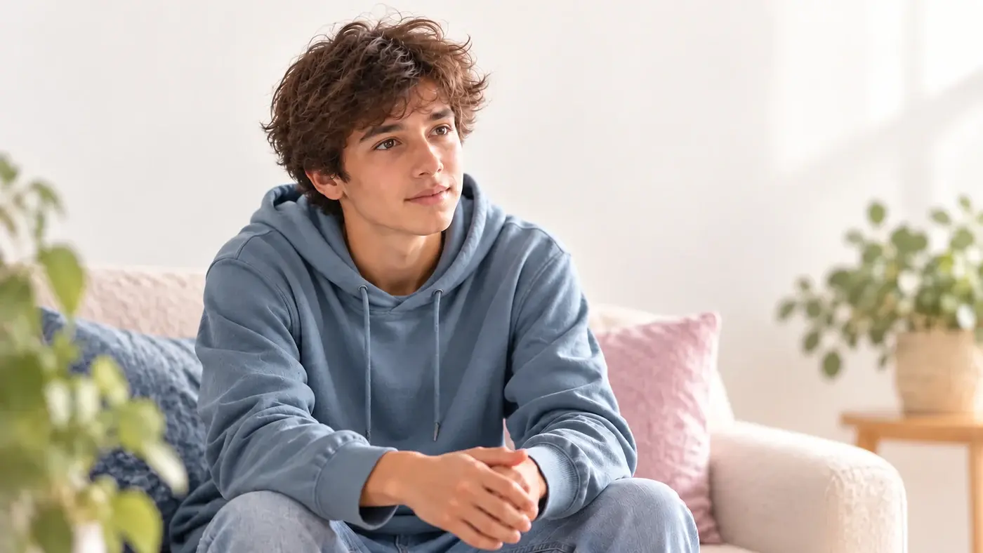Adolescente en un espacio de acompañamiento psicológico