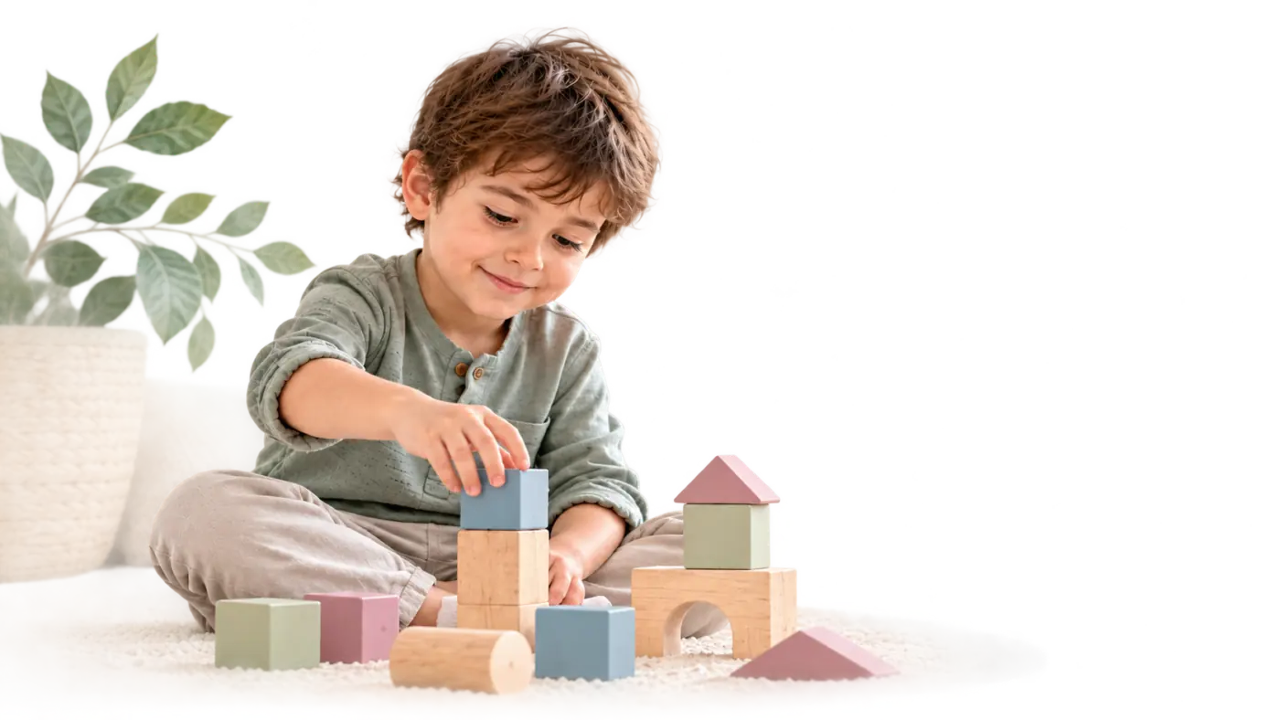 Niño jugando durante una sesión de terapia infantil